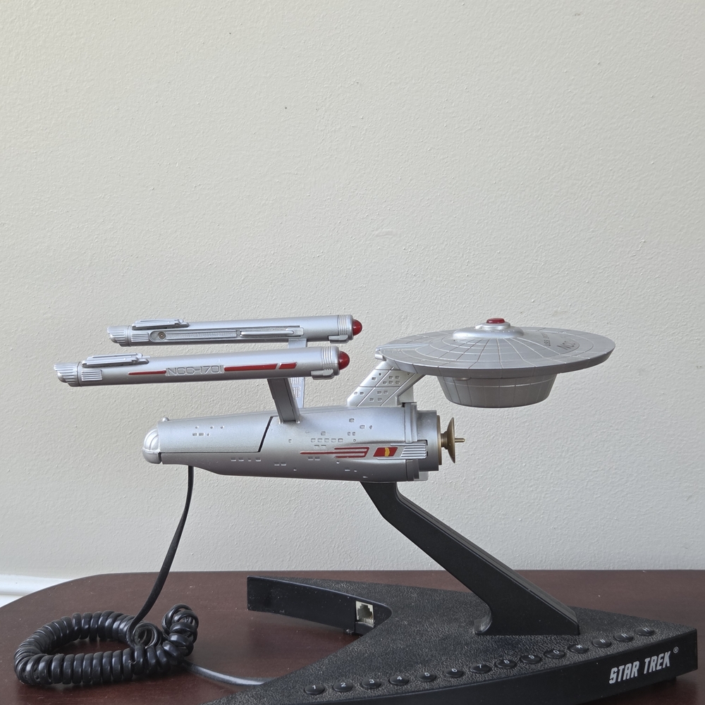 Vintage Star Trek USS Enterprise Telephone Phone 1993 Telemania Signature Series